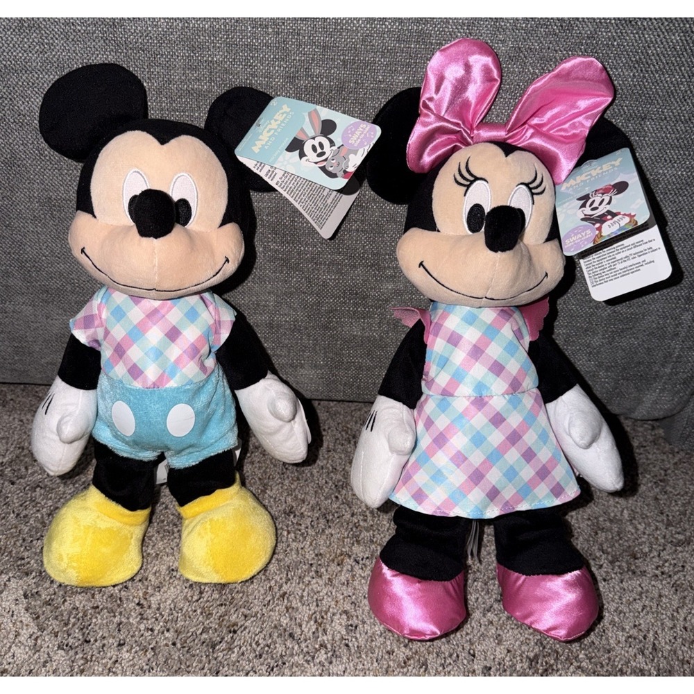 Disney Easter Dancing Minnie & Mickey Plush Stuffed Animal Plush Toy